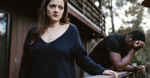 woman and man on porch deciding whether to get separation vs divorce in texas