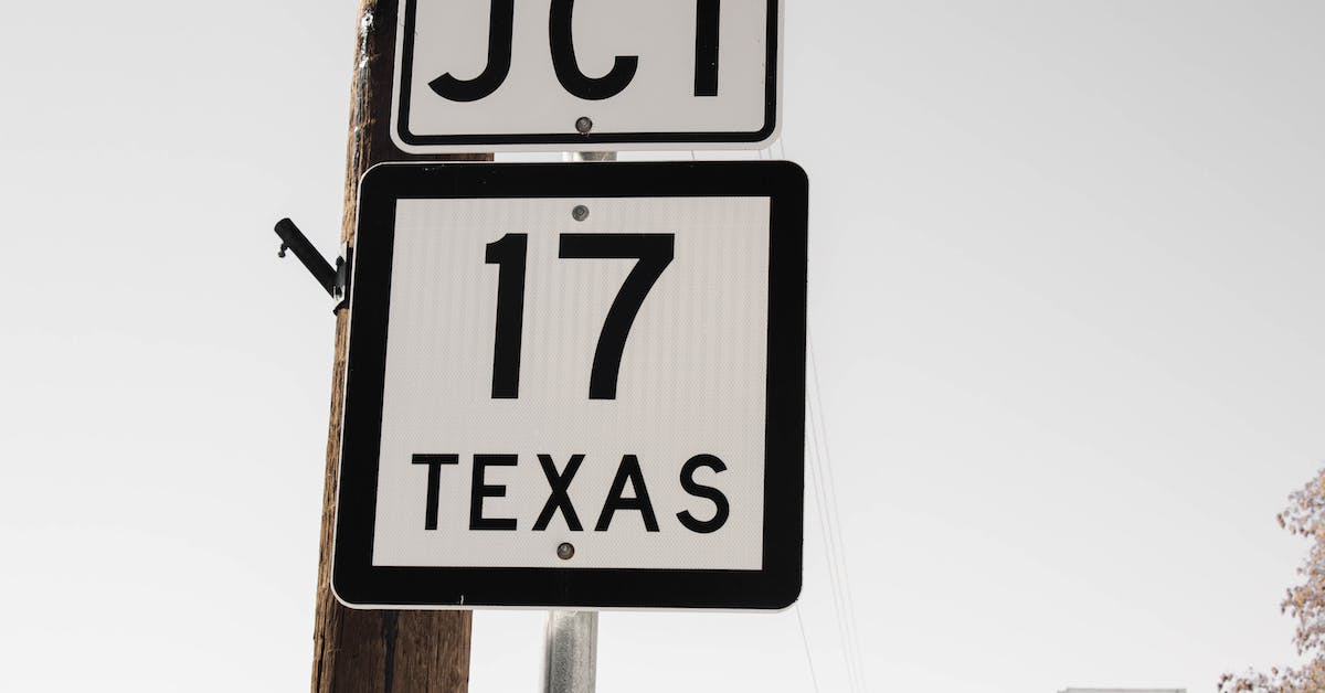 texas road sign texas community property state