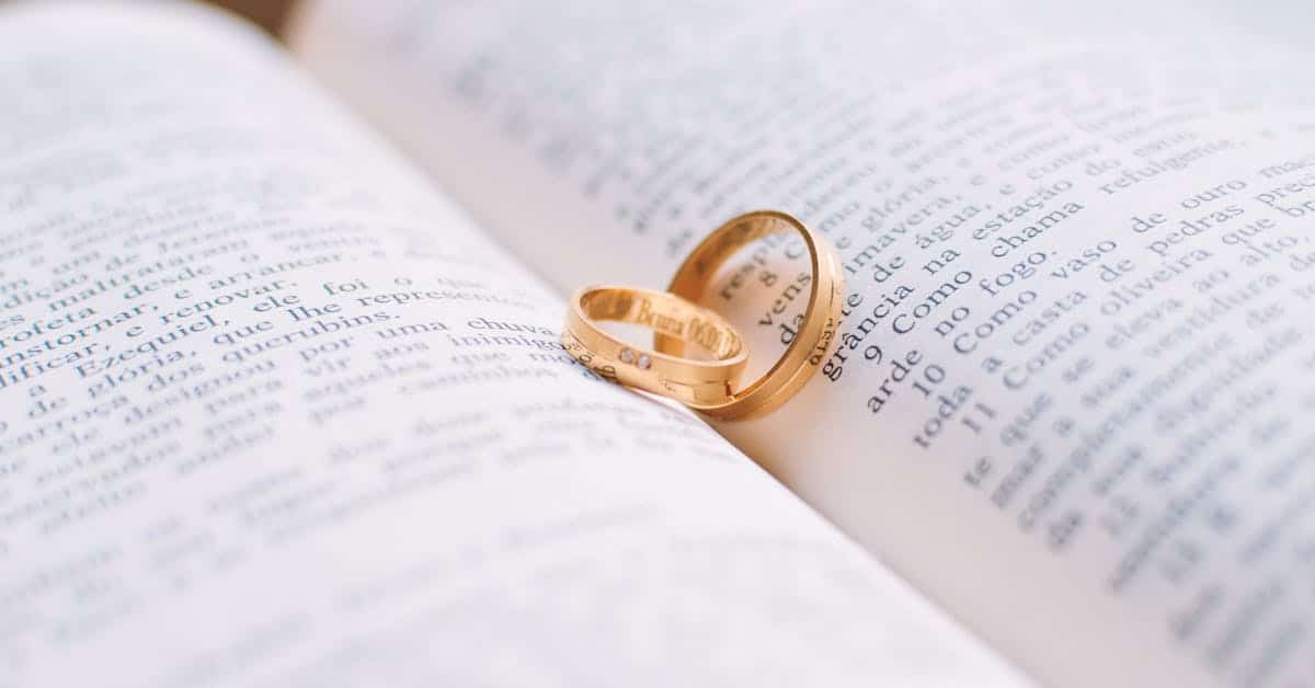 wedding rings on dictionary owned by couple public marriage record texas